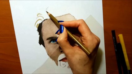 Drawing Chris Evans as Captain America