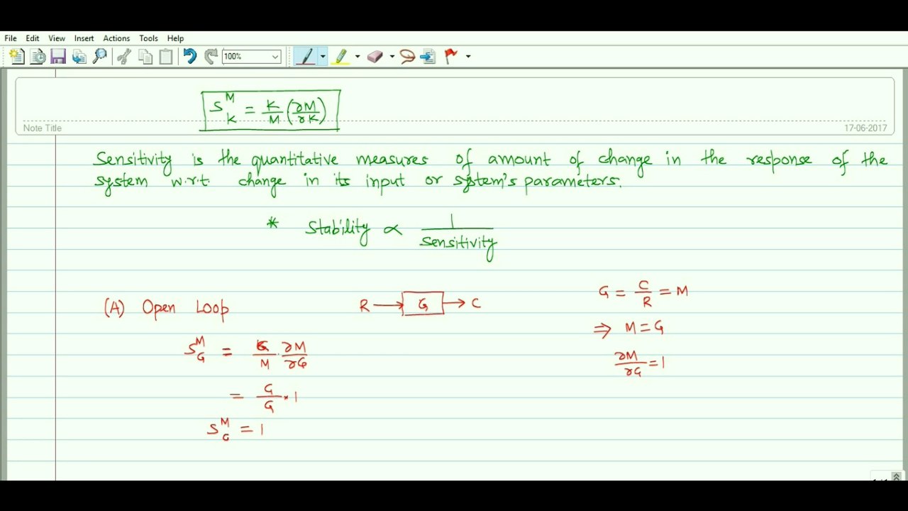 Control System No. 6 | Sensitivity