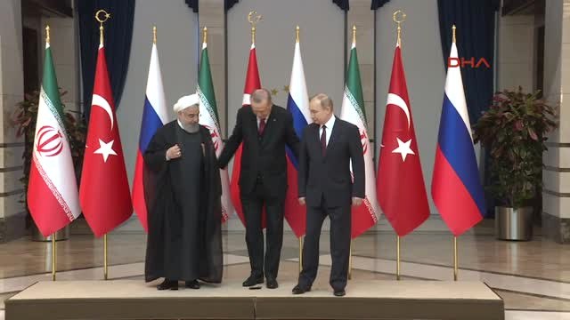 Beştepe'de Türkiye-Rusya-İran Üçlü Zirvesi Aile Fotoğrafı