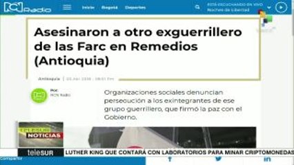 Colombia: asesinan a otro reincorporado de las FARC en Antioquia