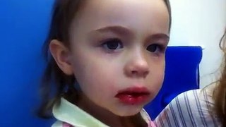 my toddler fell down, chipped her tooth & has 2 fat lips!