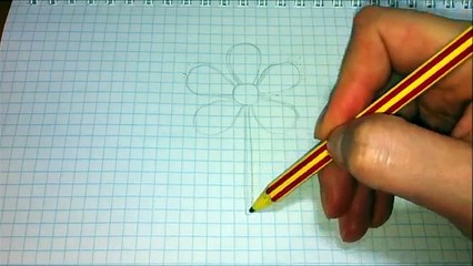 Простые рисунки #401 3д рисунок цветочек