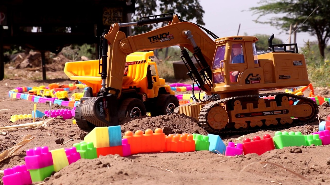 excavator videos for children |construction toys for kids|excavator toy unboxing &review