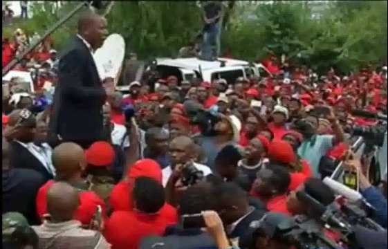 EFF Julius Malema pays Tribute to Winnie Mandela and says Zuma was scared of Her.