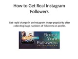 How to Get Real Instagram Followers