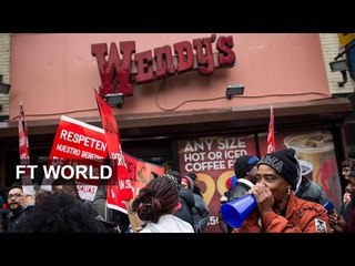 Fast food protest hits the US