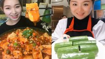 MEOGBANG BJ COMPILATION-CHINESE FOOD-MUKBANG-Greasy Chinese Food-Beauty eat strange food-NO.116