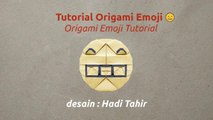 Origami 'Grinning Face' Emoji  Tutorial (Hadi Tahir)