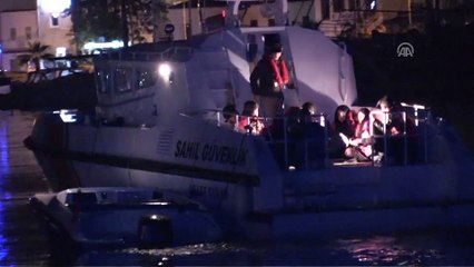 Ege Denizi'nde yasa dışı göçle mücadele - 11 yabancı uyruklu su alan tekneden kurtarıldı - MUĞLA