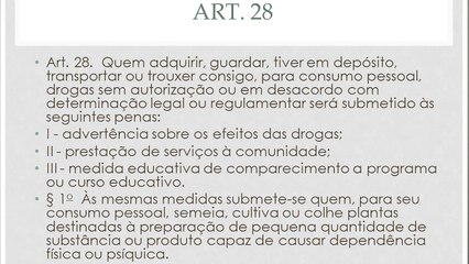 PARTE 2/3 (EXPLICAÇÃO COMPLETA) | Art. 28 da Lei n° 11.343/06 (Porte Ilegal de Drogas)