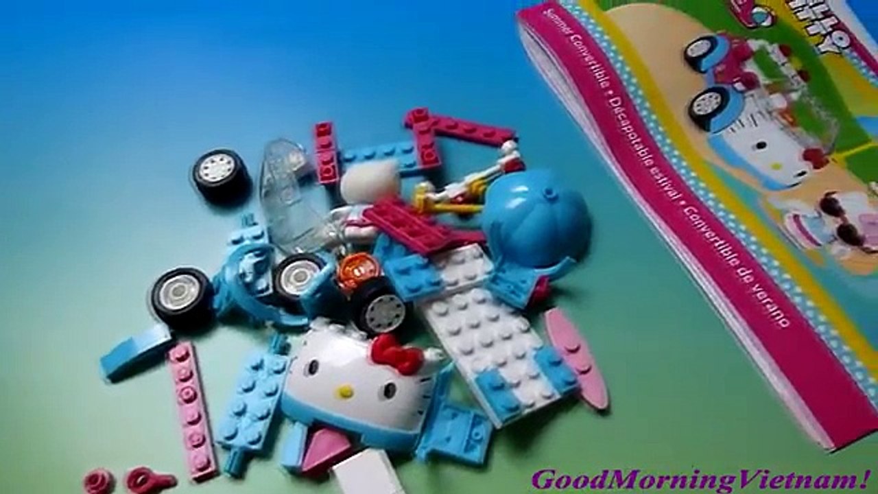 Lego Hello Kitty Lắp Ghép Xe Hơi Cho Mèo Kitty- Mega Blocks Hello Kitty Surfing