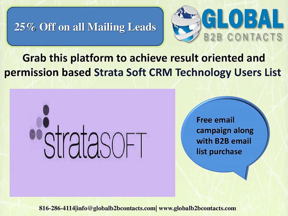 Grab this platform to achieve result oriented and permission based Strata Soft CRM Technology Users List 