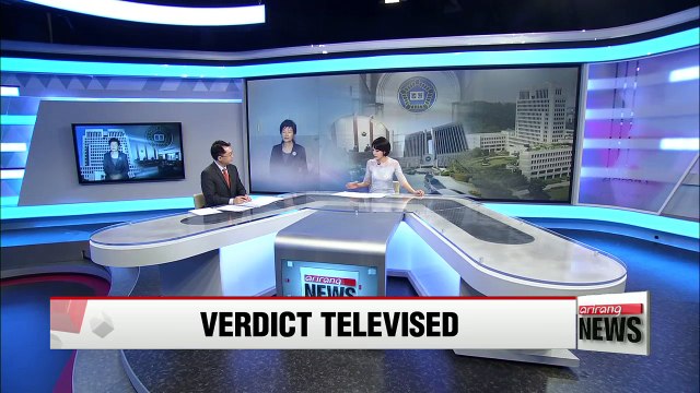 Ousted former Pres. Park Geun-hye's verdict broadcast live on Fri.