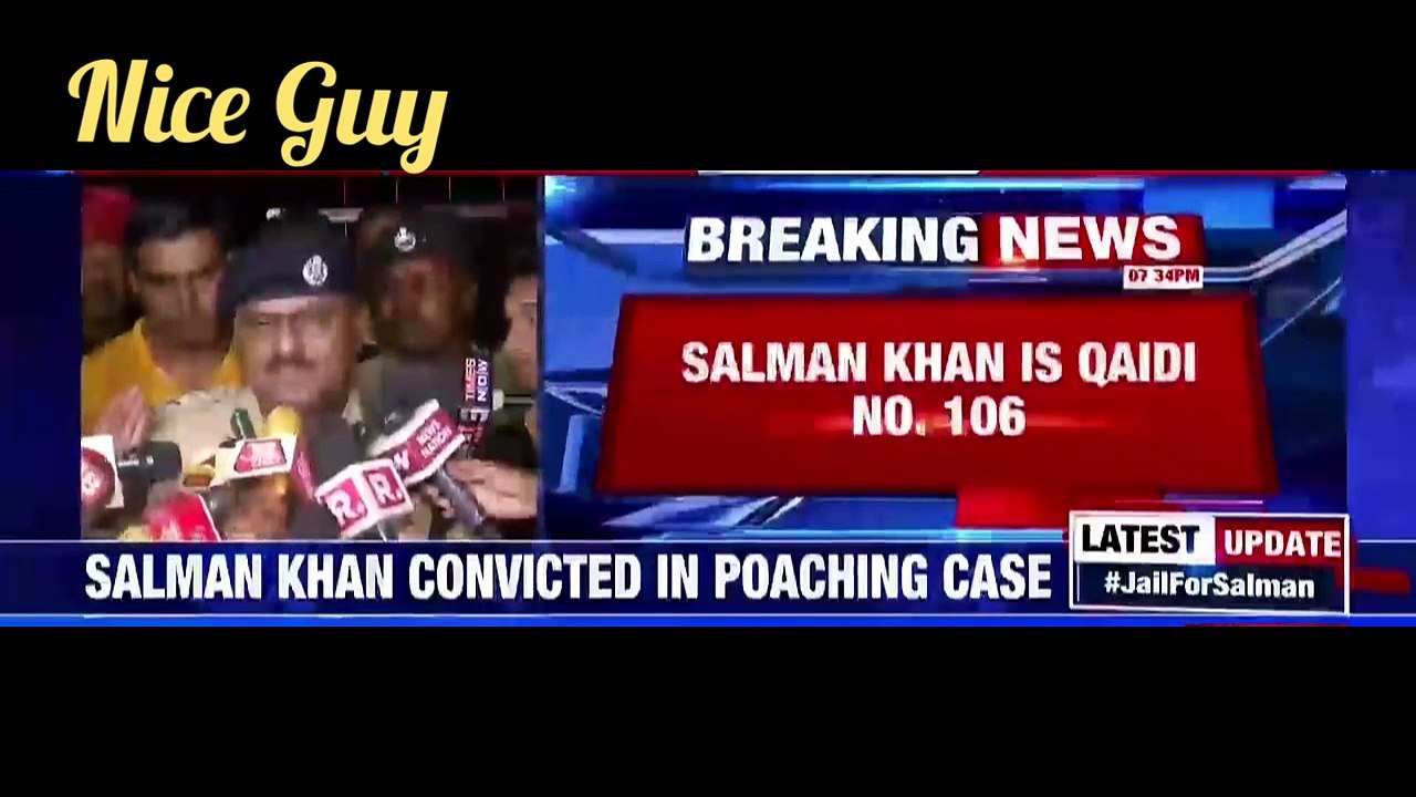 Superstar Salman Khan sentenced to 5 years jail term in black buck case.  Superstar Salman Khan condamné à 5 ans de prison dans l'affaire Black Buck.
