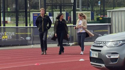 Harry and Meghan arrive at Invictus team trials