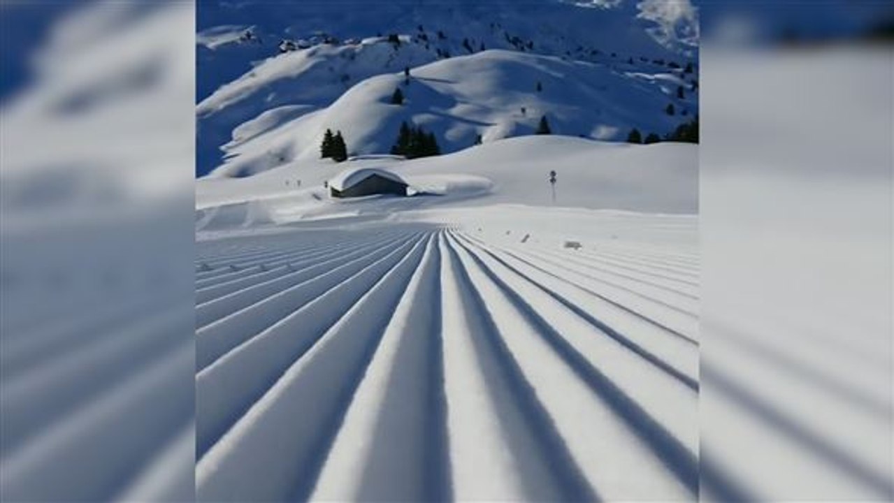 Das weiße rauschen: ski-piste verwirrt sinne
