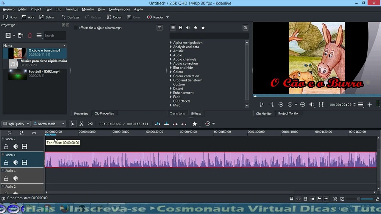 Efeito Fade In Fade Out no Kdenlive - VIDEOAULA 07