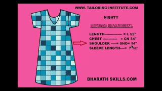 How to make a nighty cutting and stitching in tamil