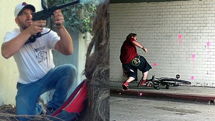 Shooting Paintball at Robbers. What the...