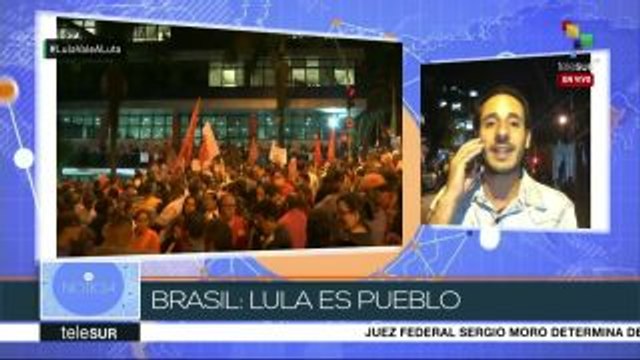 Pueblo acompaña a Lula a las afueras del Sindicato de Metalúrgicos
