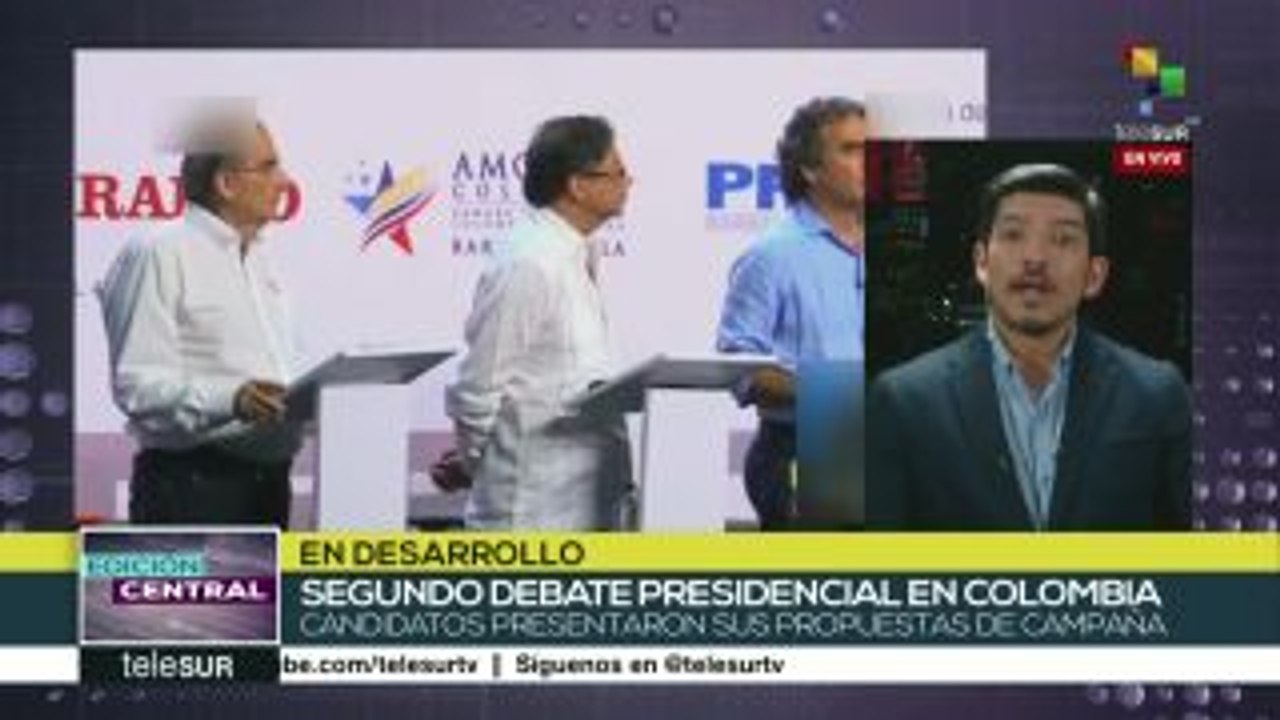 Colombia: candidatos presidenciales celebran segundo debate
