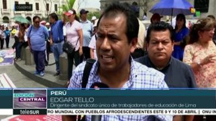 Perú: maestros denuncian crisis del sector pero son reprimidos