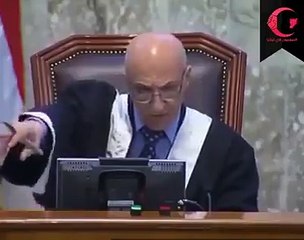 Saddam Hussain In Court During Trial