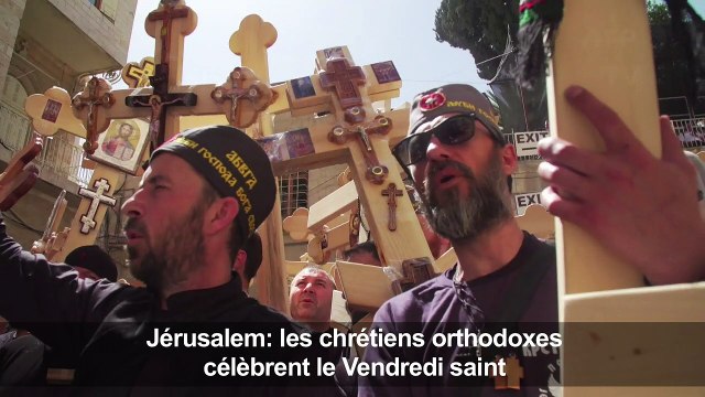 Jérusalem: les chrétiens orthodoxes célèbrent le Vendredi Saint