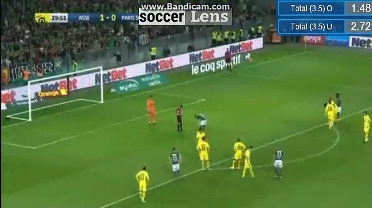 Remy Cabella Penalty missed HD - St Etienne 1-0 PSG 06.04.2018