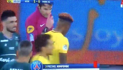 Deuxième carton jaune de Kimpembe Saint Etienne - PSG