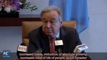 One day before his official visit to China, UN Secretary-General Antonio Guterres reiterates that international cooperation is important for multilateralism.