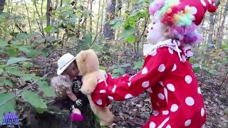 American Girl Bitty Baby Doll Plays Hide and Seek W/ Baby Clown in the Woods Play Doh Girl