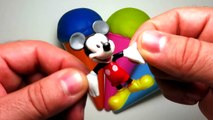 Learn Colors with Play Doh Ice Cream Cups Bubble Guppies Mickey Ni Hoa Kai Lan Helados de plastilina