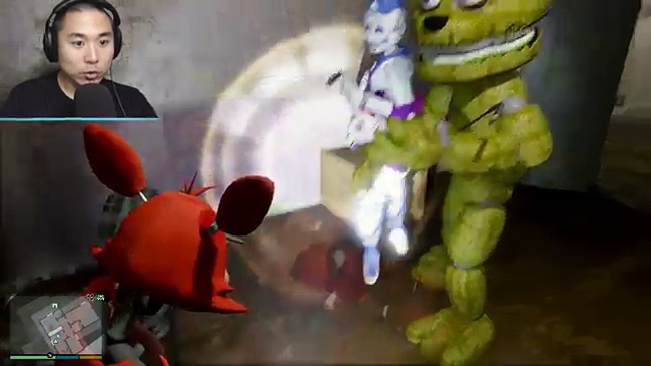 BABY FOXY ANIMATRONIC vs MONSTER GHOST FREDDY! (GTA 5 Mods For Kids FNAF RedHatter)