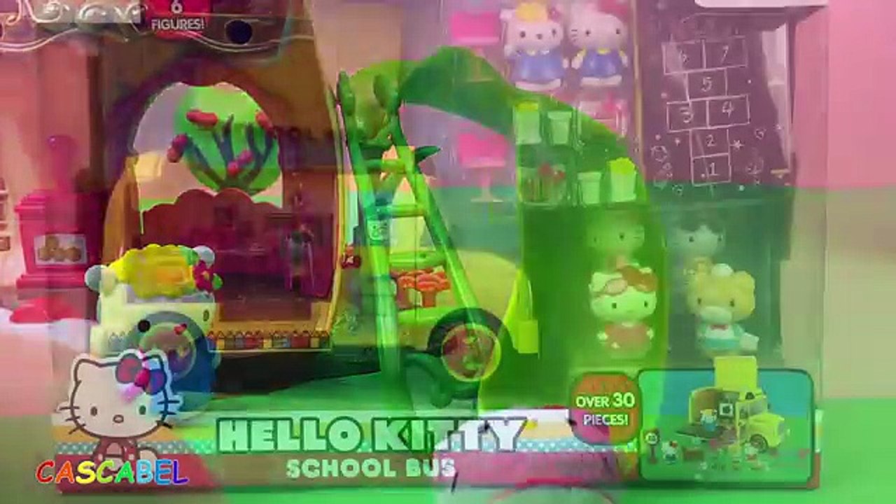 HELLO KITTY AUTOBUS ESCOLAR - HELLO KITTY SCHOOL BUS - UN DIA EN LA ESCUELA CON GATITO BLANCA