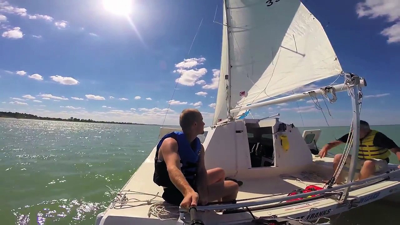 Sailing with Bruce on the Wizard Catamaran
