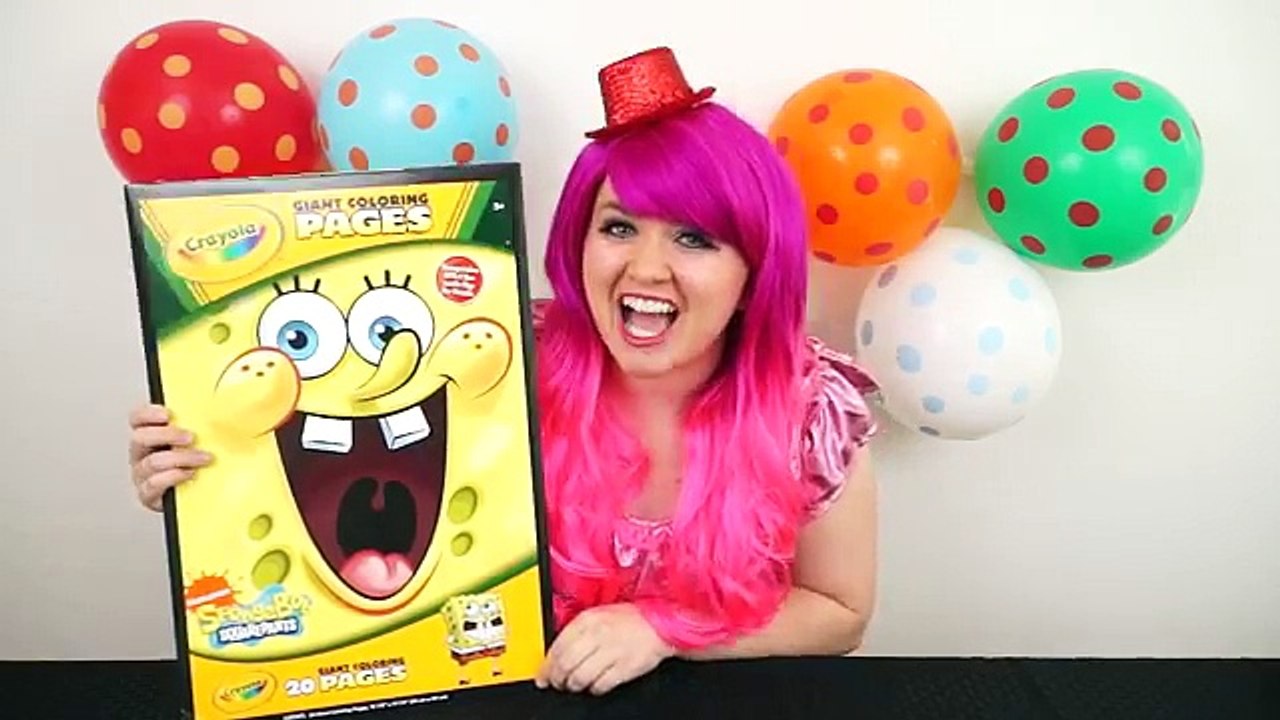 Coloring Mr. Krabs SpongeBob Squarepants GIANT Coloring Book Page Crayola Crayons | KiMMi THE CLOWN
