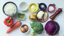How to Make Rainbow Cake - Savory Sushi Rice Cake 무지개 라이스 케이크 만들기 - 한글자막
