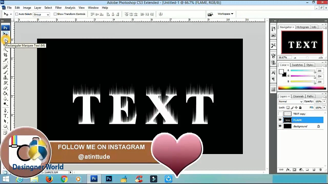 How to Best Hot Fire Text Effect in Photoshop Tutorial 2018