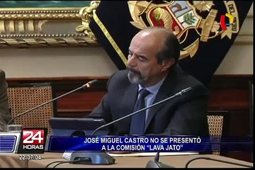 Скачать видео: José Miguel Castro no se presentó a la Comisión “Lava Jato”