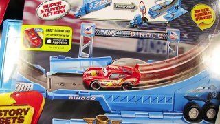 NEW DINOCO GRAY HAULER TRANSPORTER TRANSFORMER TRUCK HUGE RAMP JUMP PISTON CUP THE KING STORY SET