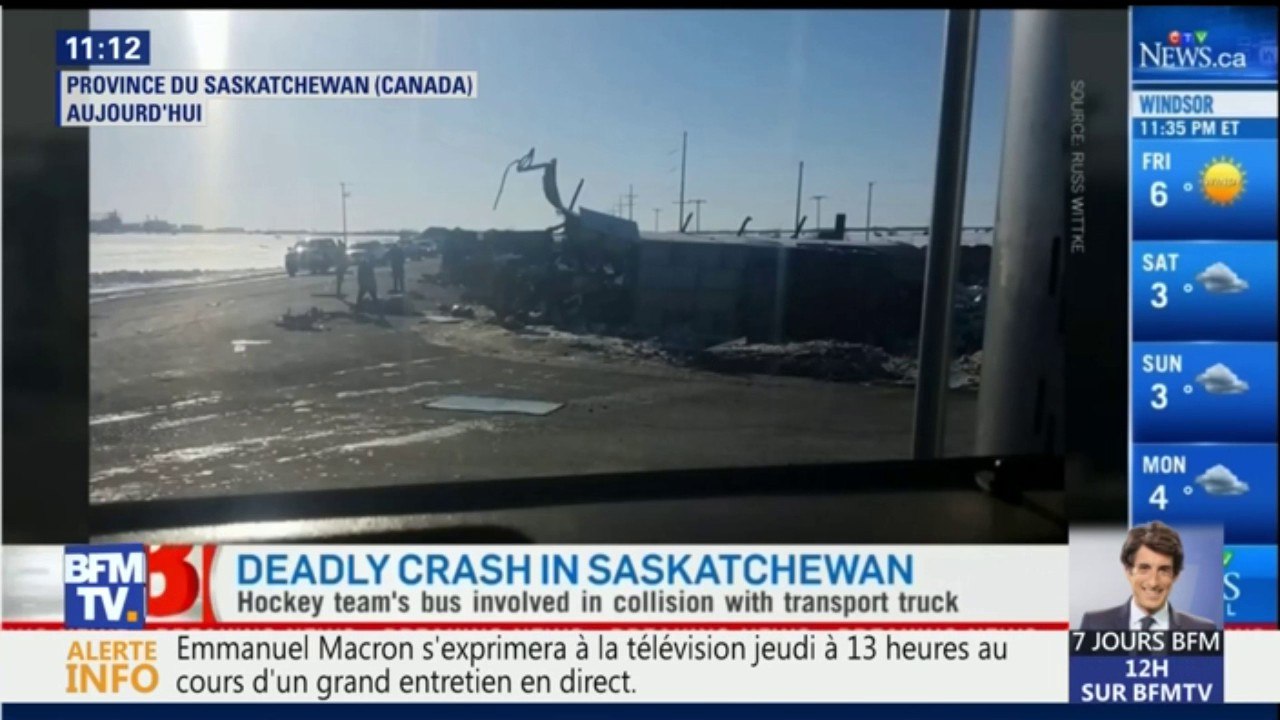 Canada: les images de l'accident de bus qui a fait 14 morts