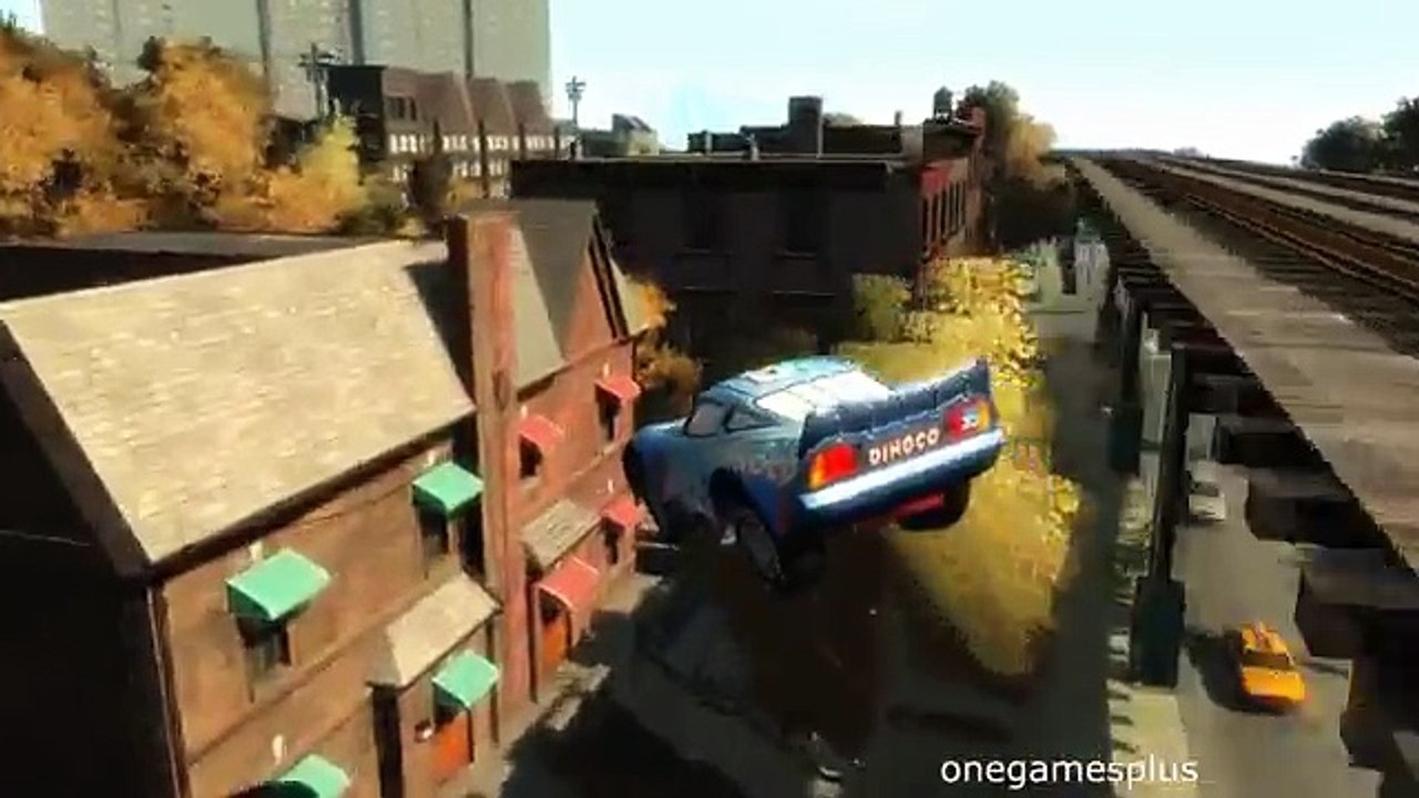 Dinoco McQueen Сontinuing Fourteen jumps car game GTA IV
