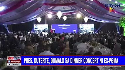 Pangulong #Duterte, dumalo sa dinner concert ni ex-PGMA