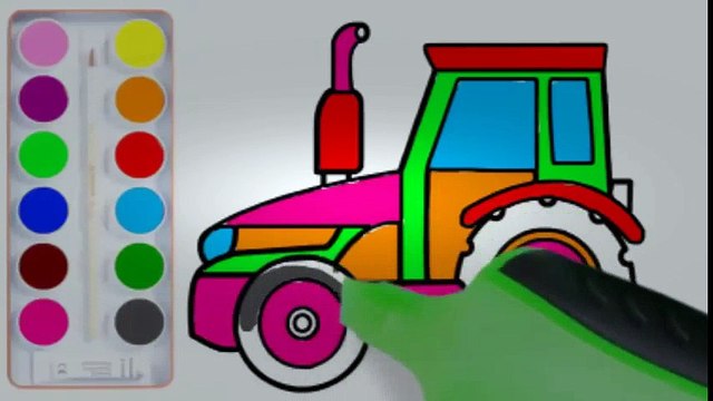 Draw and color videos for kids Coloring Pages| How to Draw and paint Colored Big Car for Kids (4k) | Educational child channel