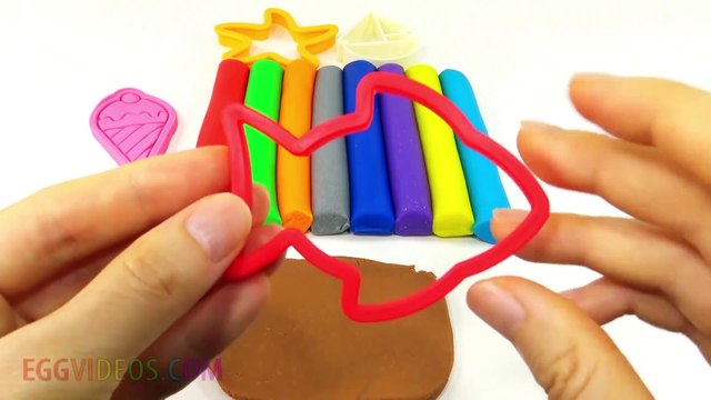 Learn Colors for Kids Play Doh Ice Cream Fish Molds Toddlers Children Toys EggVideos.com