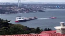 İstanbul Boğazı'nda Gemi Yalıya Böyle Çarptı