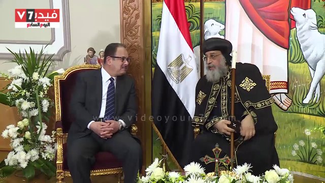 زيارة وزير الداخلية لمقر الكاتدرائية المرقسية قبل عيد القيامة