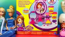 Play Doh Princess Sofia the first amulet & jewels vanity Disney frozen ELSA OLAF and Cinderella