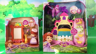 Disney Sofia gives Minimus a Bath, Minimus Stable Playset and Color Changing Royal Prep Art Class